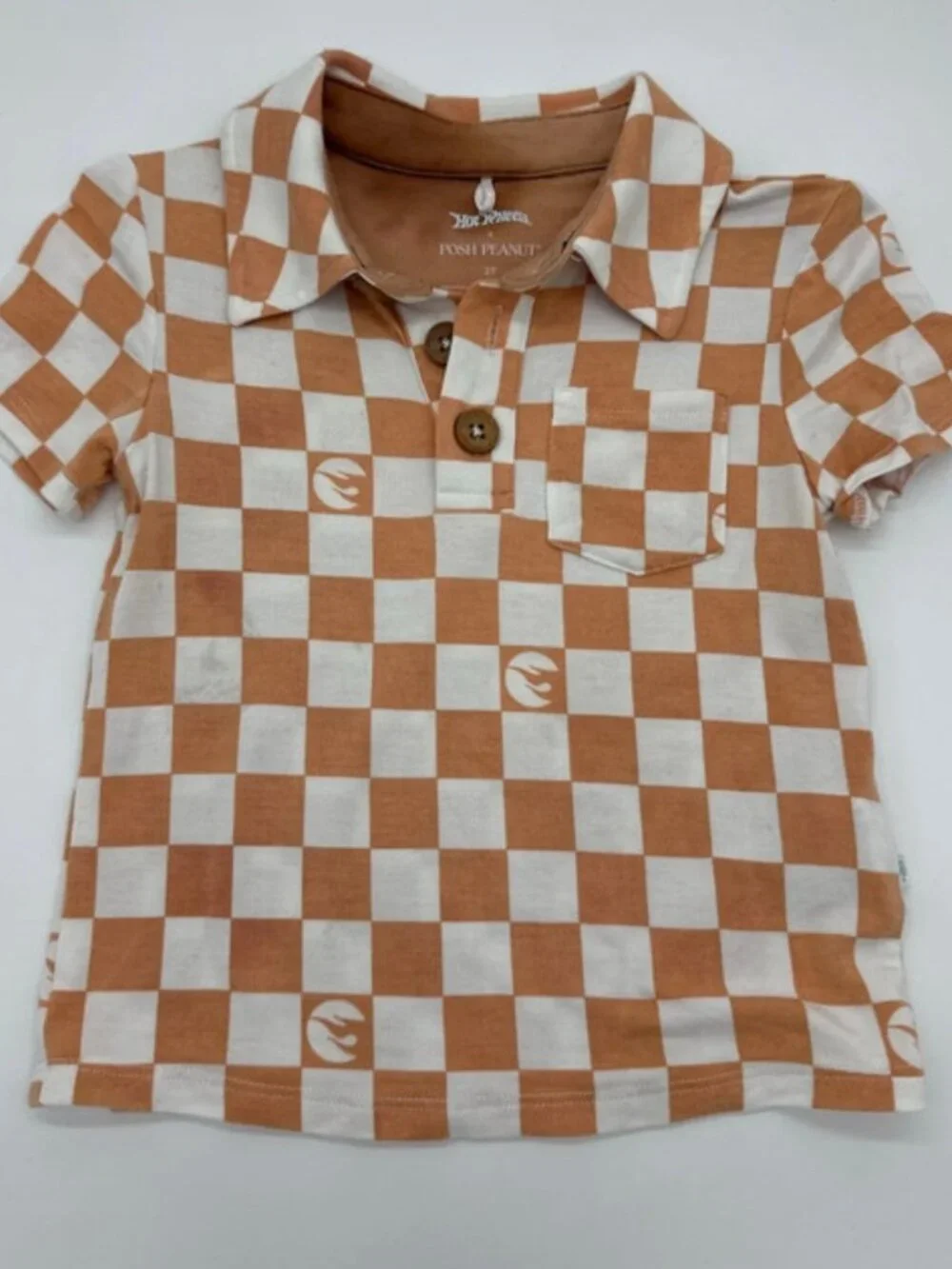 Posh Peanut Hot Wheels bamboo shirt 2t